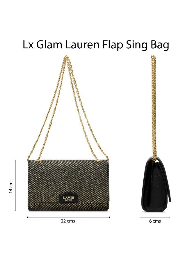 Lavie  Luxe Women's Glam Lauren Flap Sling (Black) for Women | Best Price UAE